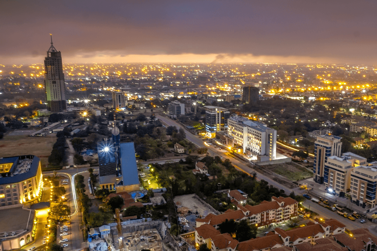 Nairobi city at night
